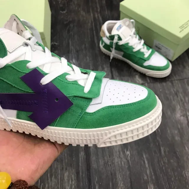 Off-White Vert Violet Déconstruction Industrielle Patch Flèche Oversized Sneakers Lifestyle 6