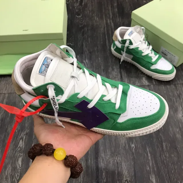 Off-White Vert Violet Déconstruction Industrielle Patch Flèche Oversized Sneakers Lifestyle 7