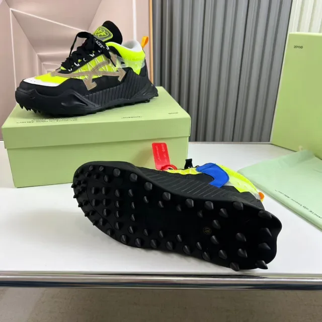 Off-White Industrial Runner Sneakers Jaune Néon Noir Chunky 2