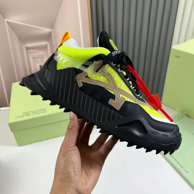 Off-White Industrial Runner Sneakers Jaune Néon Noir Chunky 4