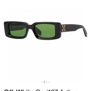 Off-White Oeri127 Arthur Black Frame Green Lens Sunglasses