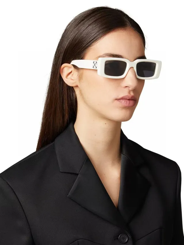 Off-White Oeri127 Arthur Monture Noire Lentille Verte Lunettes de soleil 2