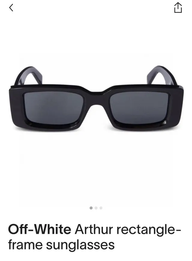 Off-White Oeri127 Arthur Monture Noire Lentille Verte Lunettes de soleil 5