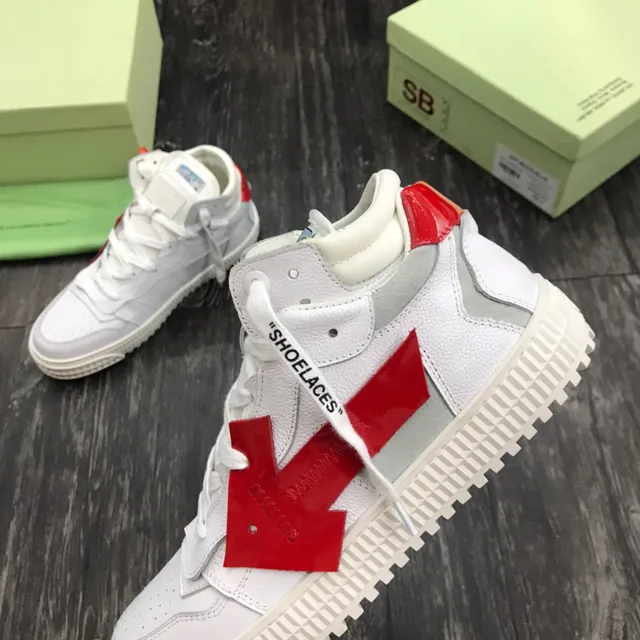 Off-White Zapatillas Lifestyle Rojo Diseño Industrial High-Top 5