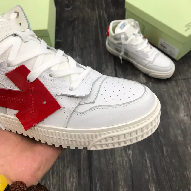 Off-White Zapatillas Lifestyle Rojo Diseño Industrial High-Top 6