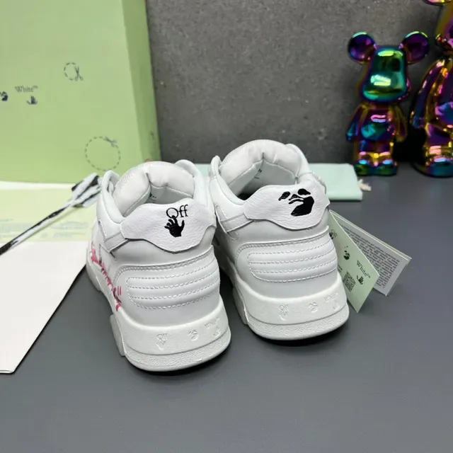 Off-White أحمر Low-Top التصميم الصناعي نمط الحياة Sneakers 4