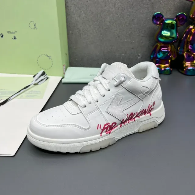 Off-White أحمر Low-Top التصميم الصناعي نمط الحياة Sneakers 5