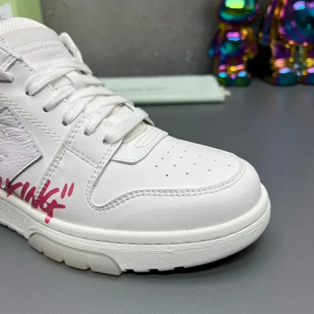 Off-White أحمر Low-Top التصميم الصناعي نمط الحياة Sneakers 7