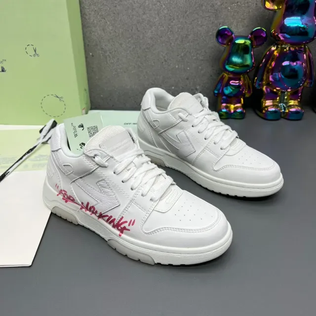 Off-White أحمر Low-Top التصميم الصناعي نمط الحياة Sneakers 8
