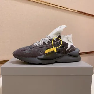 Off-White Runner Marron Blanc Noir Jaune Col à Zip Sneaker à grosses semelles