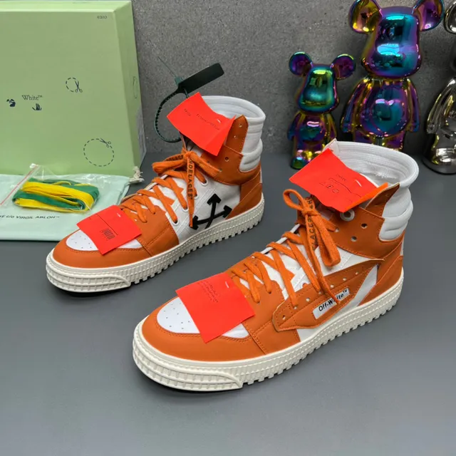 Off-White The Ten Orange Chaussures Lifestyle à Conception Industrielle Hautes 8