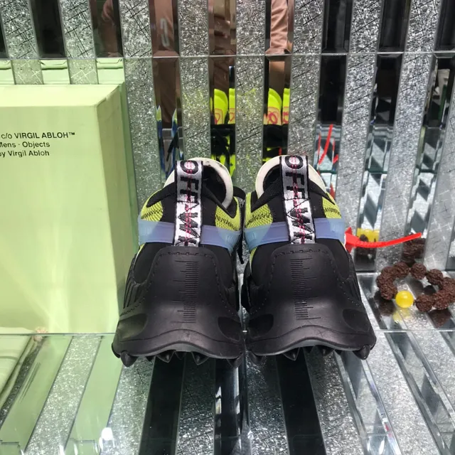 Off-White Jaune Bleu Semelle Sculptée Détail Zip-Tie Industriel Sneakers Chunky 3