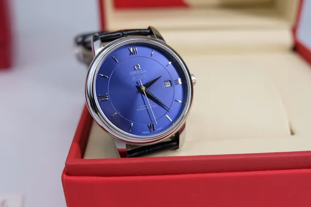 Omega De Ville Co-Axial Chronometer Blue Dial Mechanical Watch 5