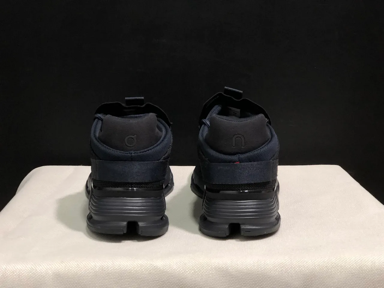 On Black Engineered Knit Upper Strap Closure System Sneakers 6