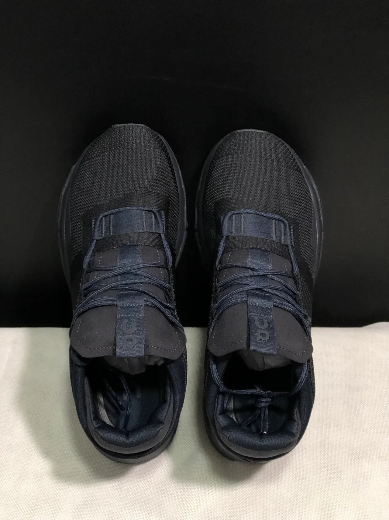 On Black Engineered Knit Upper Strap Closure System Sneakers 8