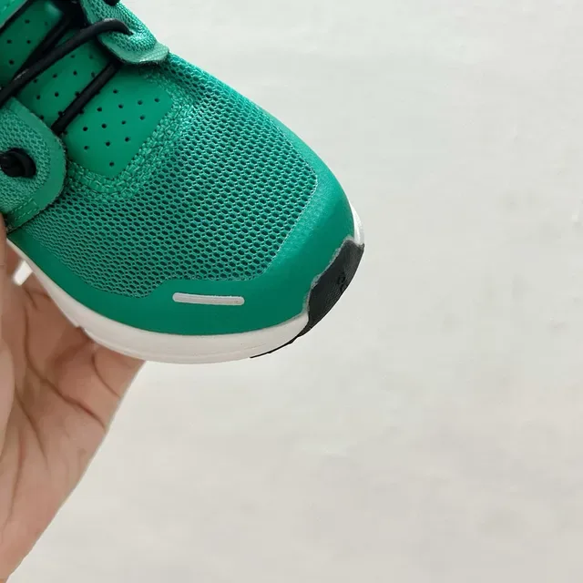 On Cloud Vert Jaune Sans lacets Double sangle Velcro Lifestyle Sneakers 17