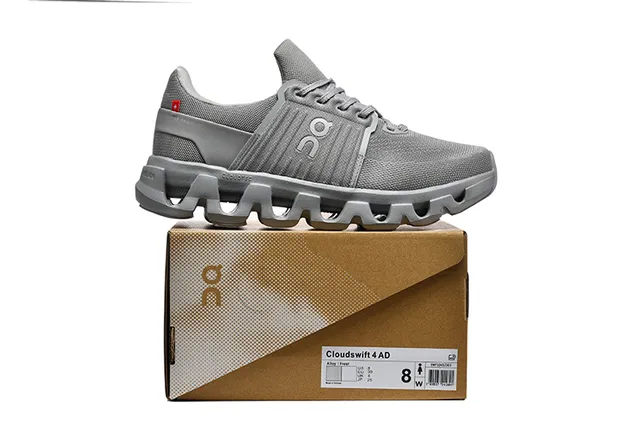 On Cloudmonster Gray Running Shoes 4