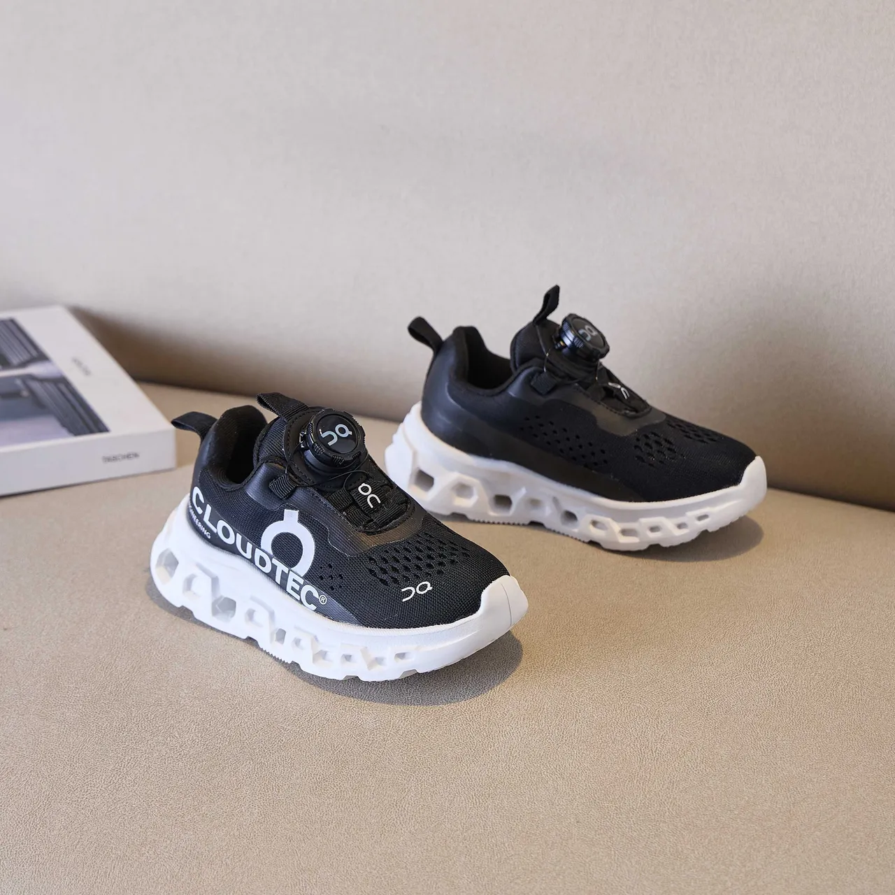 On Cloudmonster Kids Laceless Chunky Sneakers 3