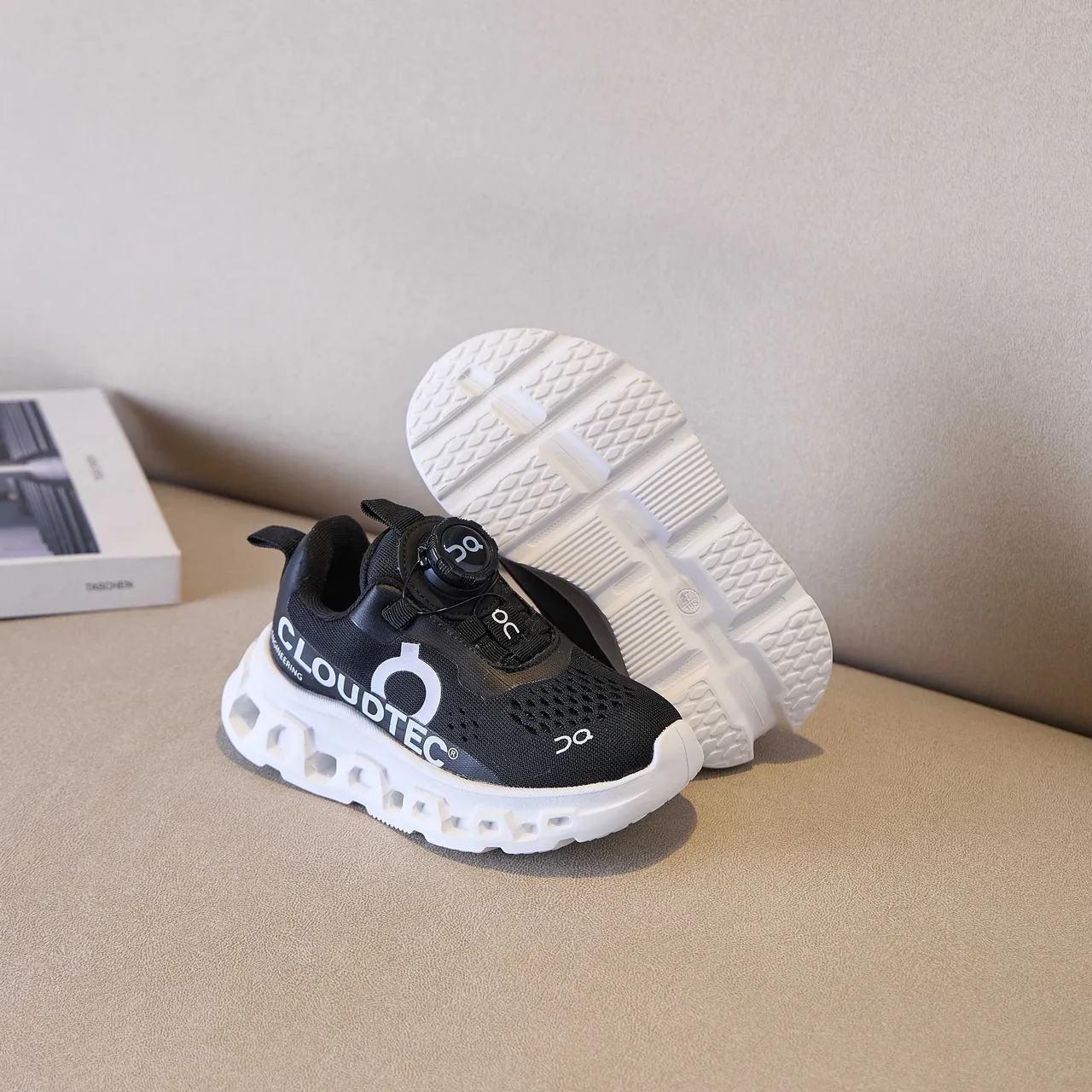 On Cloudmonster Kids Laceless Chunky Sneakers 4
