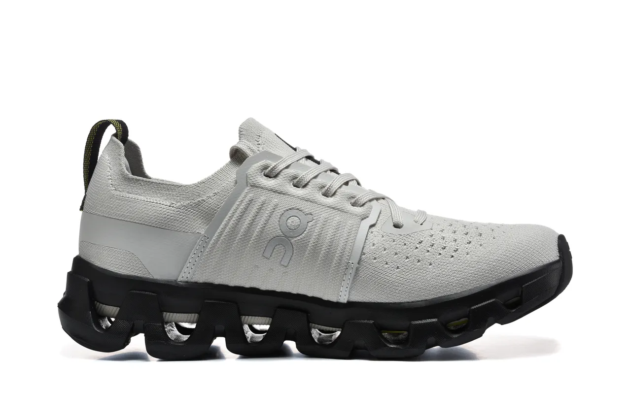 On Cloudmonster Light Gray Black Running Shoes 4