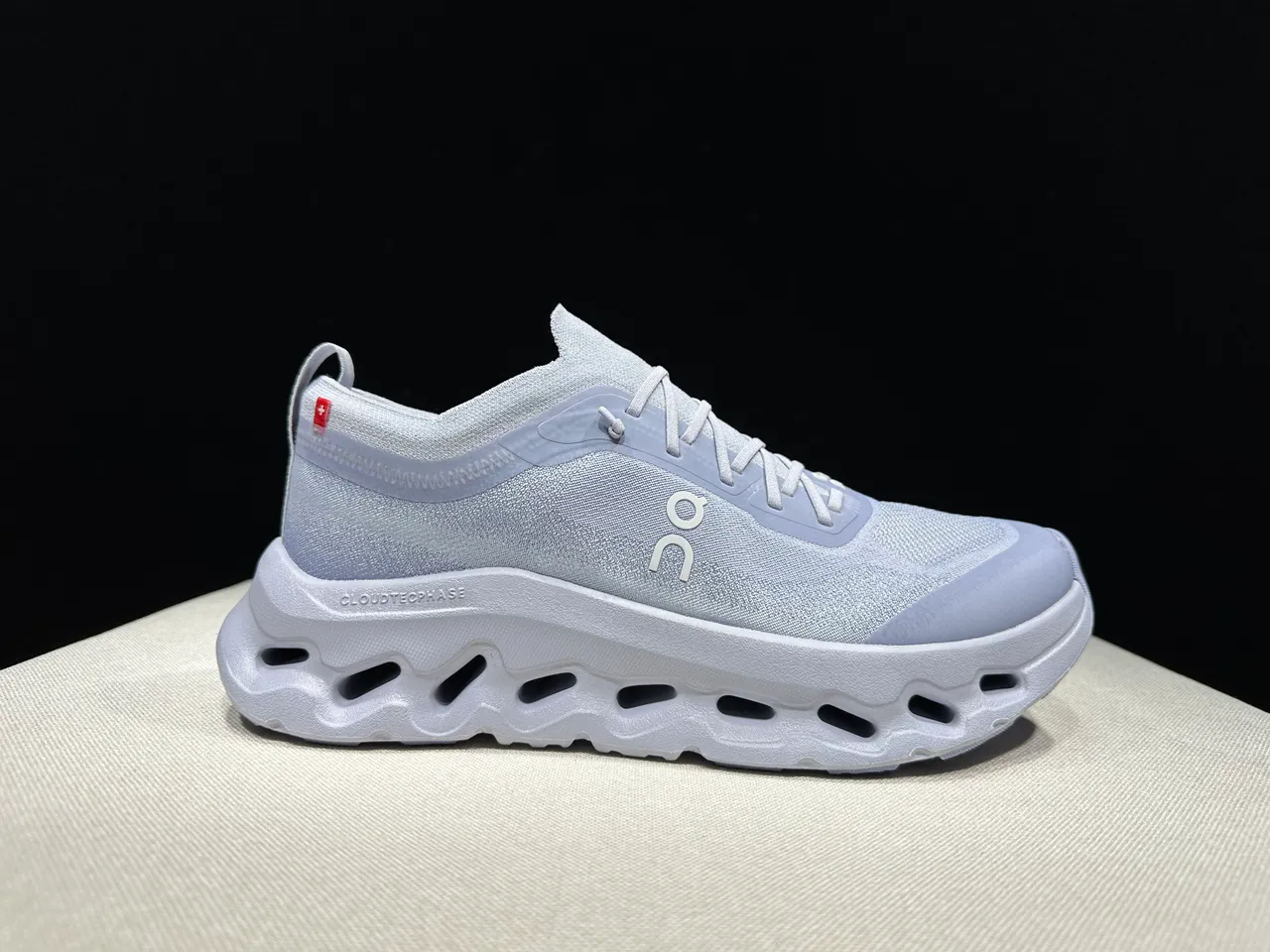 On Cloudmonster Light Gray Running Shoes 3