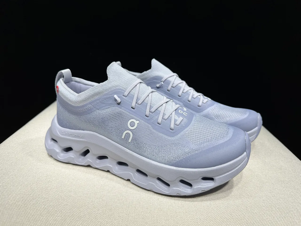 On Cloudmonster Light Gray Running Shoes 4