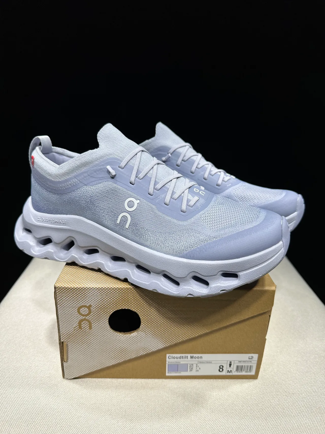 On Cloudmonster Light Gray Running Shoes 8