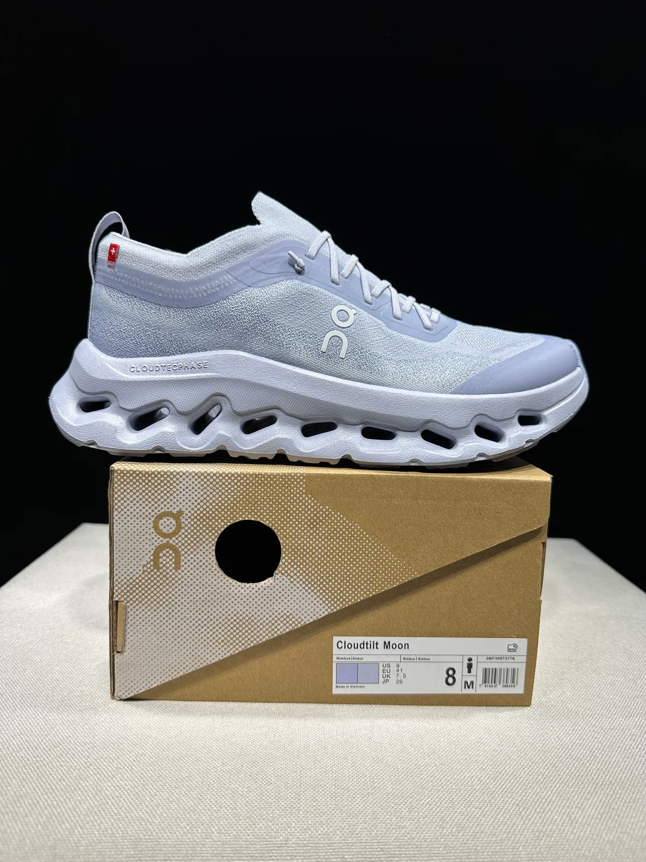 On Cloudmonster Light Gray Running Shoes 9