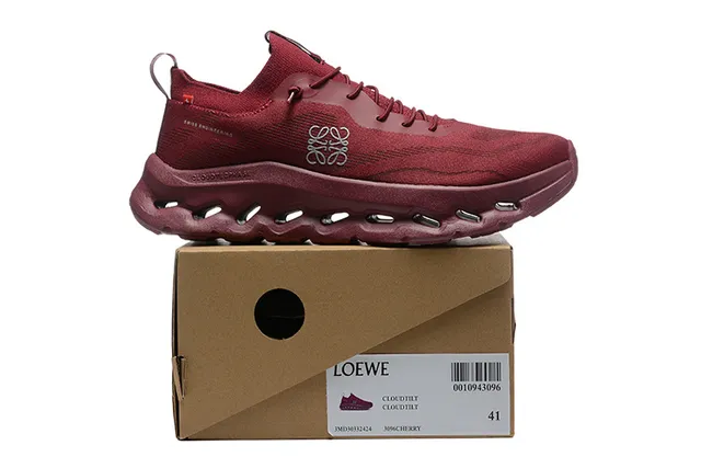 On Cloudmonster Maroon Knit Running Shoes 2