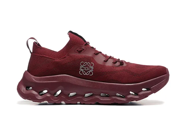 On Cloudmonster Maroon Knit Running Shoes 4