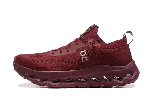 On Cloudmonster Maroon Knit Running Shoes 5