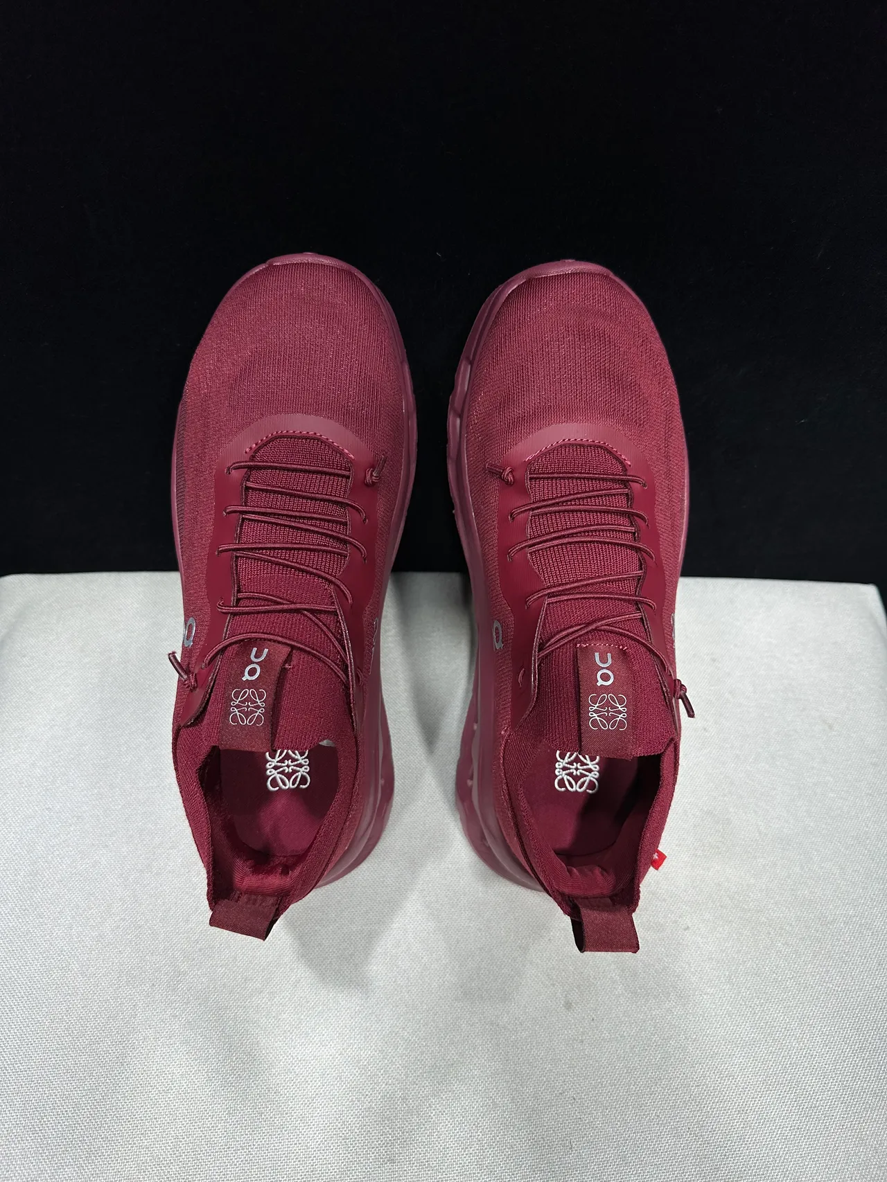 On Cloudmonster Maroon Knit Running Shoes 11