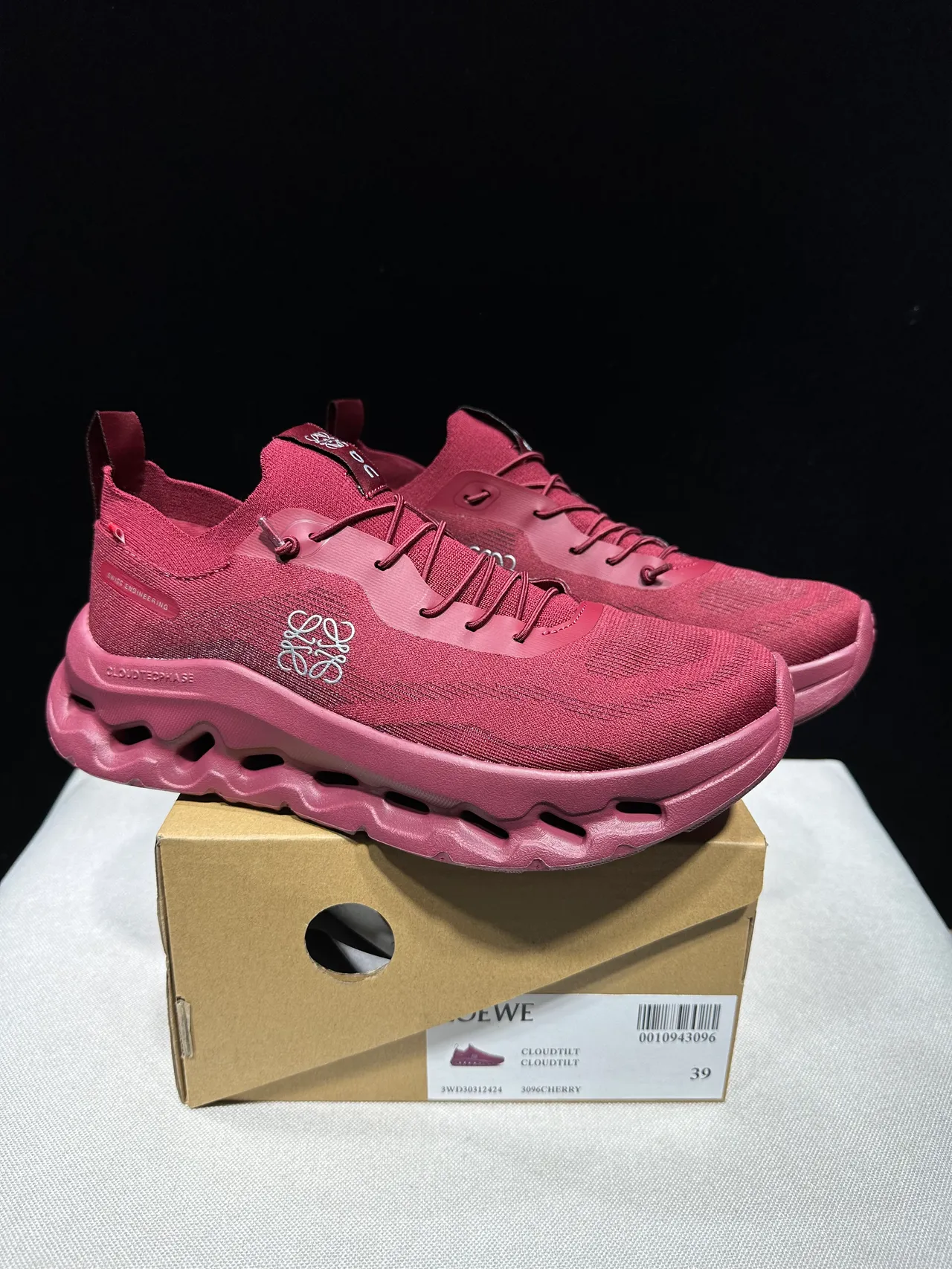 On Cloudmonster Maroon Knit Running Shoes 12