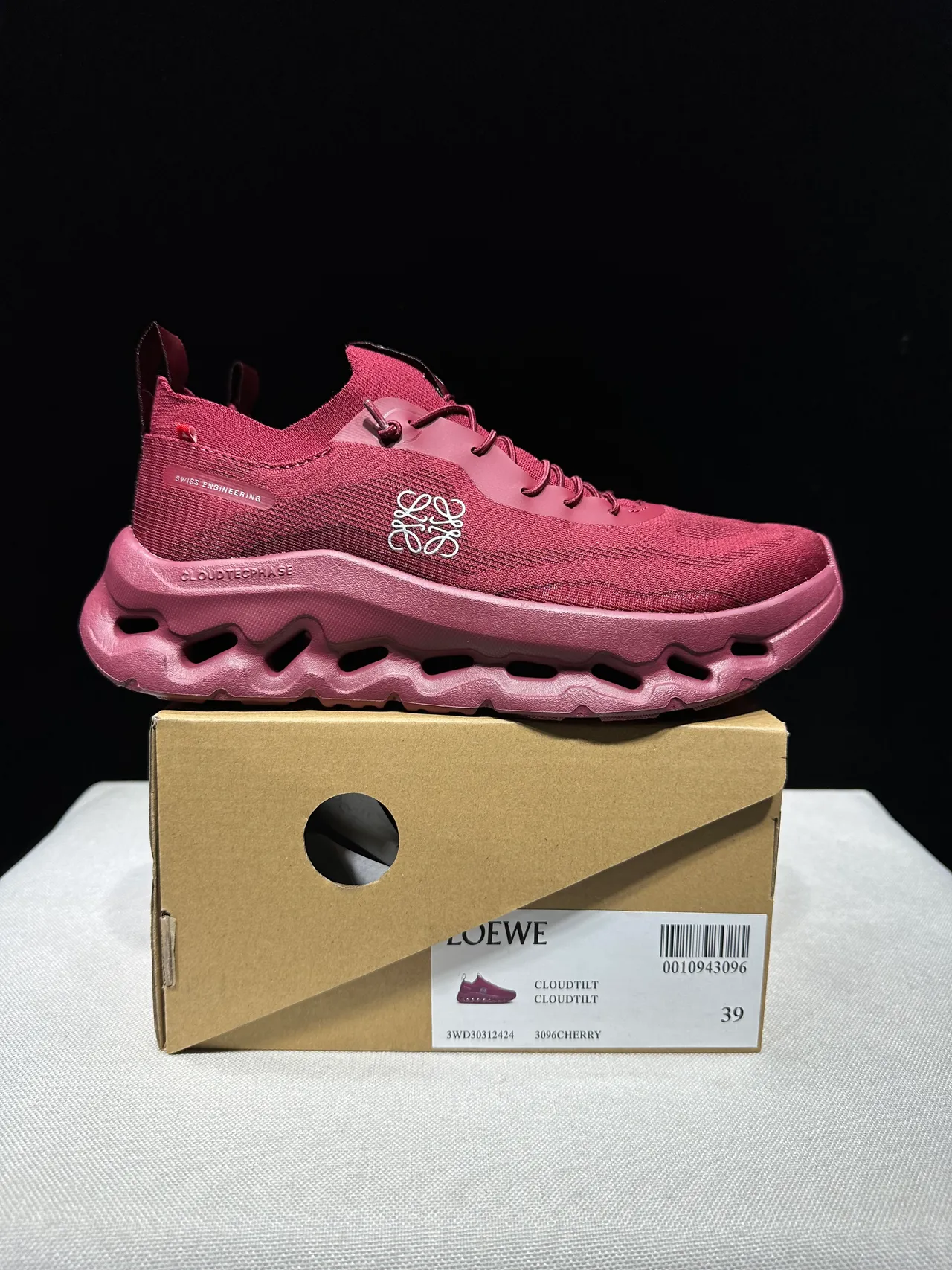On Cloudmonster Maroon Knit Running Shoes 13
