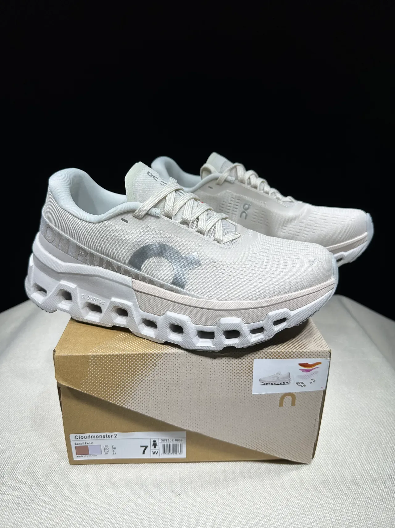 On Cloudmonster Off-White Running Shoes 10