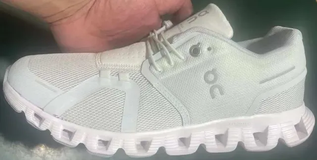 On Cloudmonster White Gray Engineered Mesh Upper Segmented Cloud-Pod Midsole Lifestyle Sneakers 2