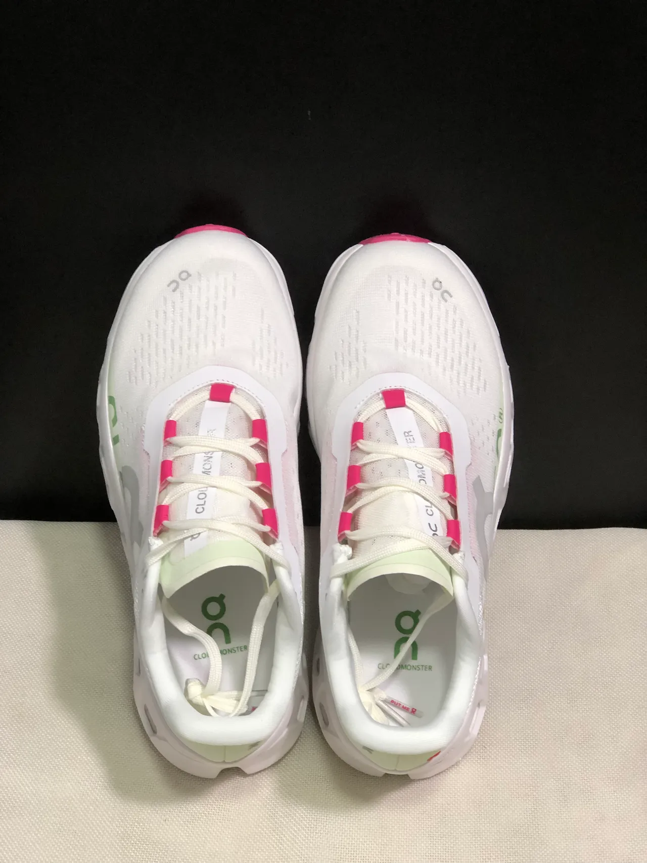 On Cloudmonster White Lima Running Shoes 4