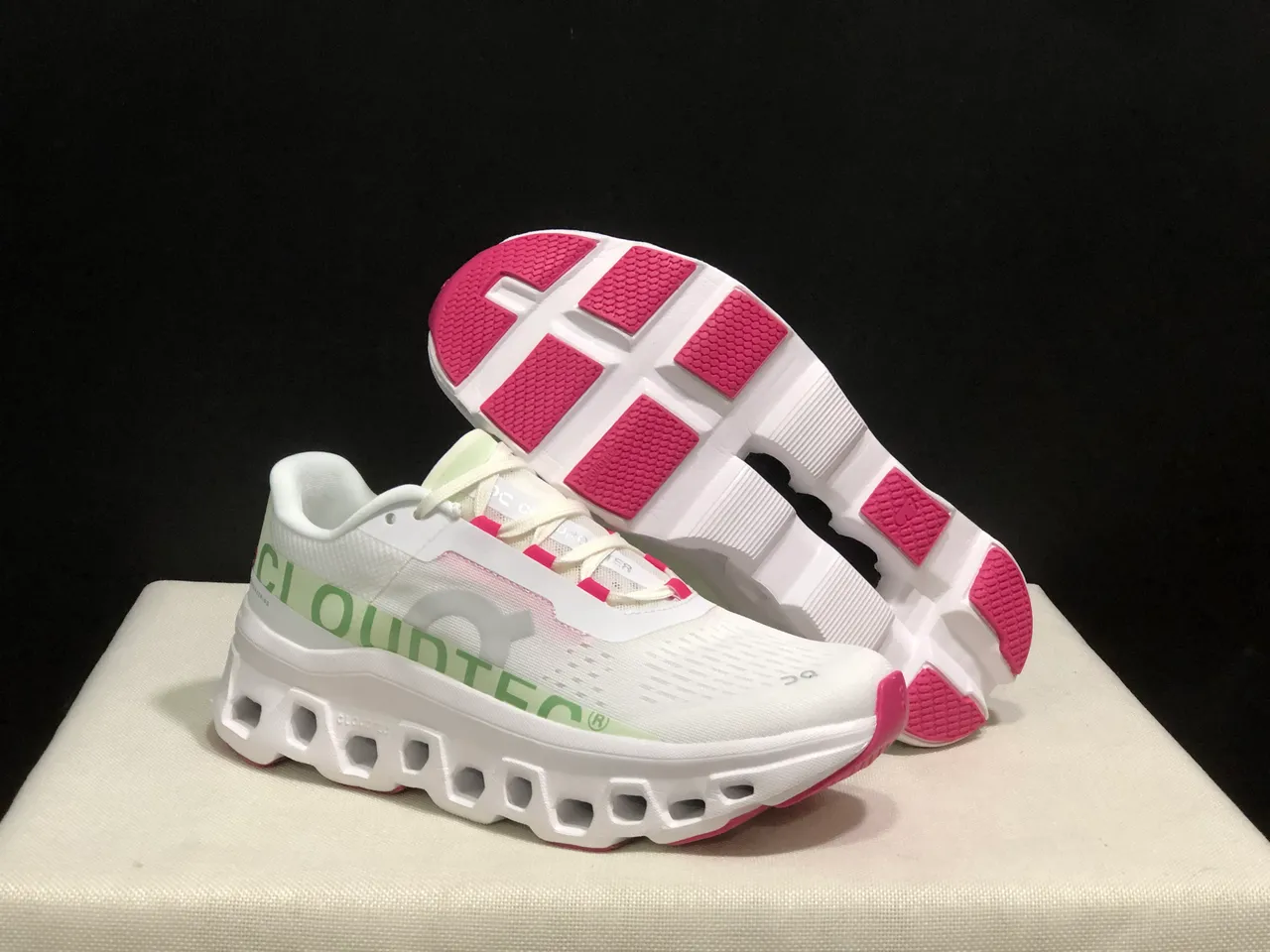 On Cloudmonster White Lima Running Shoes 5