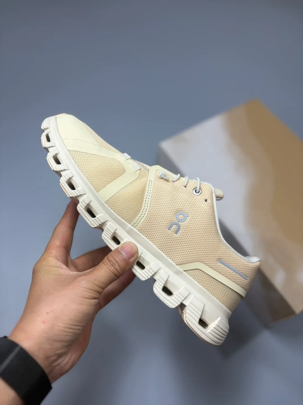 On Cloudnova Beige Mesh Lifestyle Sneakers 3