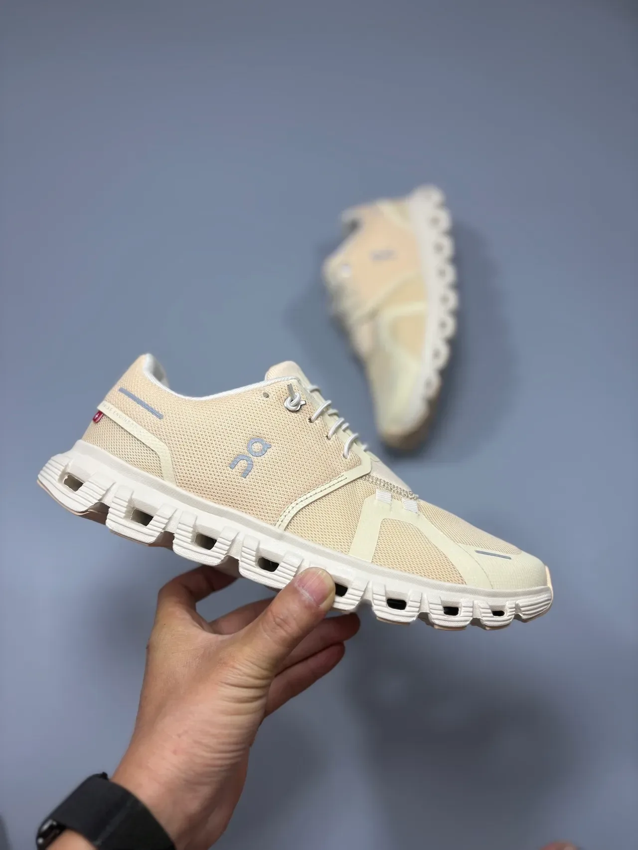 On Cloudnova Beige Mesh Lifestyle Sneakers 5