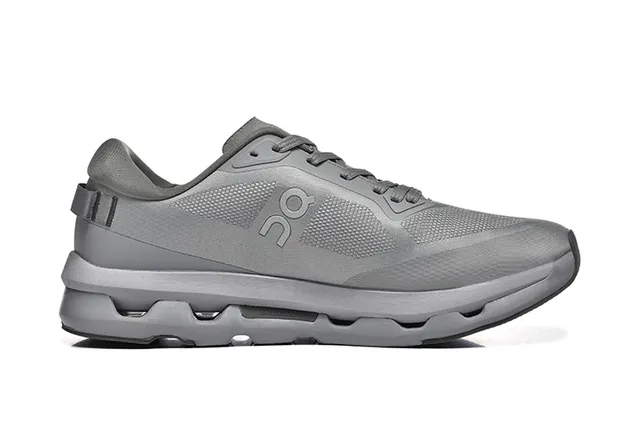 On Gray Monochromatic Engineered Mesh Upper Sneakers 3