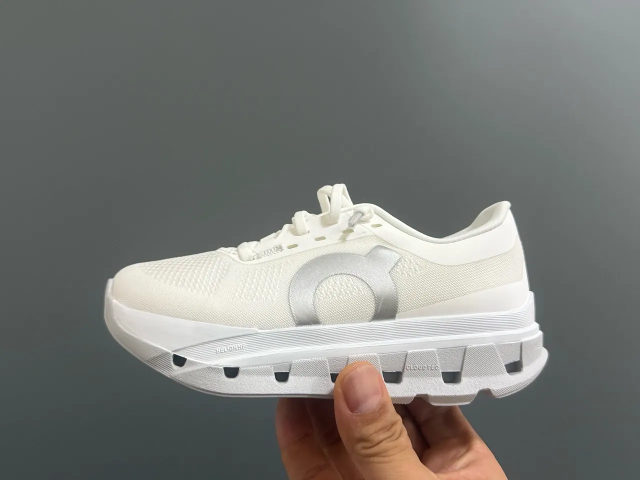 On Gray White Low-Top Breathable Mesh Upper Running Shoes 14