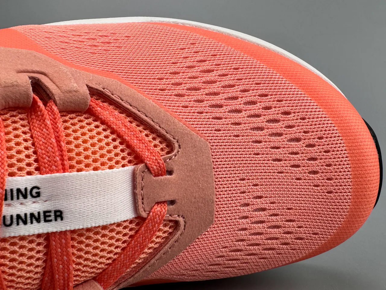 On Orange White Engineered Mesh Upper Open Hexagonal CloudTec Pods Running Shoes 6