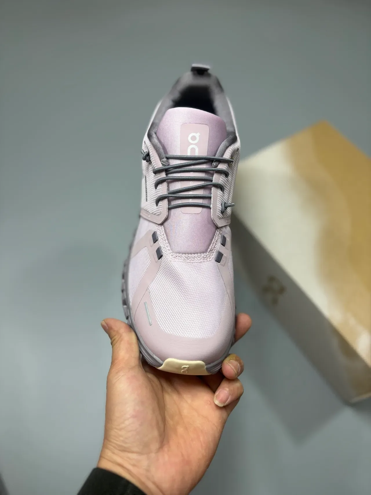 On Pink Gray Segmented CloudTec Midsole Engineered Mesh Upper Lifestyle Sneakers 2