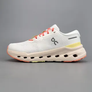 On Running Shoe White Coral Yellow Running Shoes