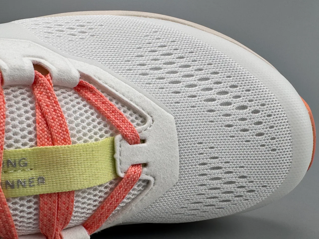 On Running Shoe White Coral Yellow Running Shoes 8