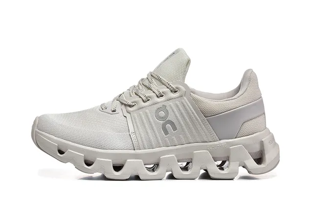 On White Mesh Upper Open-Cloud Midsole Running Shoes 5