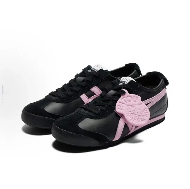 Onitsuka Tiger Mexico 66 Black and Pink Lifestyle Sneakers 6