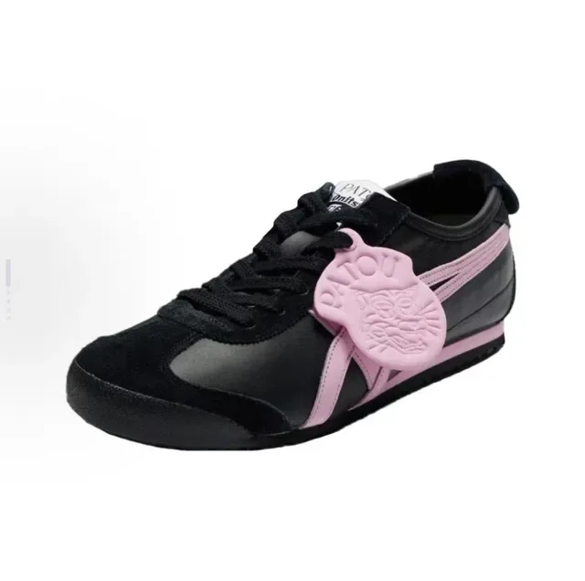 Onitsuka Tiger Mexico 66 Black and Pink Lifestyle Sneakers 7
