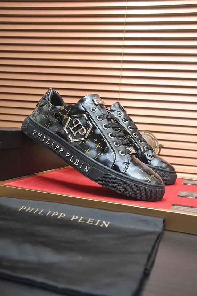 Philipp Plein Sneakers Lifestyle Noir et Or à Imprimer Étoiles 2